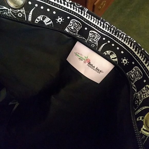 ONLY 2 LEFTBoho Elephant Print Bag - Picture 5 of 7